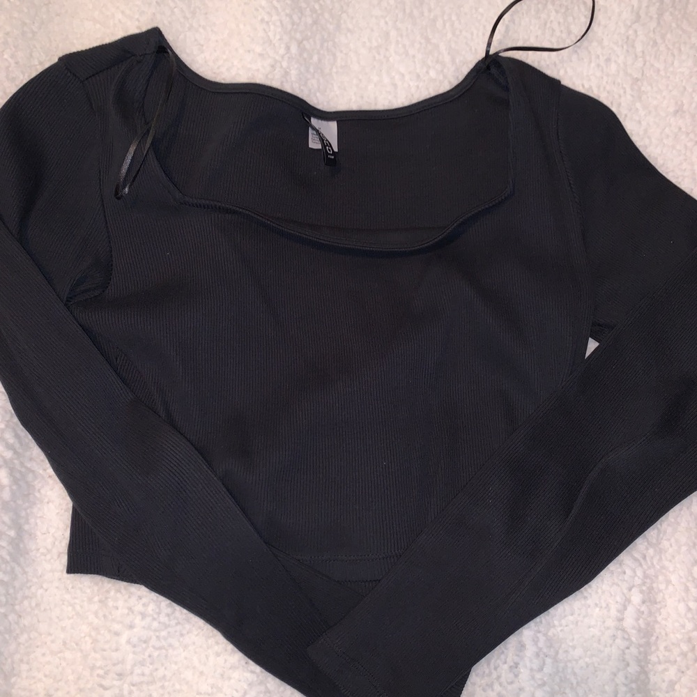 Black long sleeve top